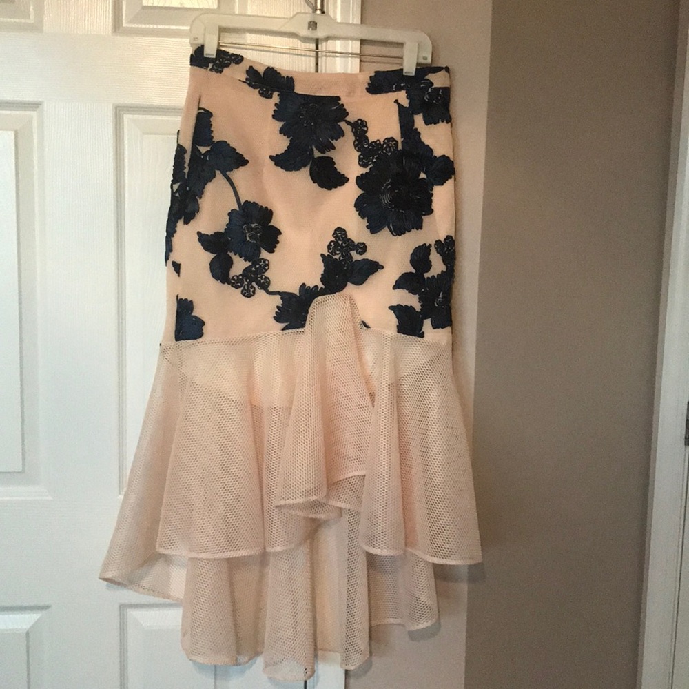 Stunning Pink & blue asymmetrical skirt